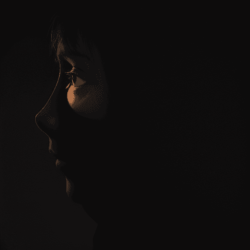 AI generated: close-up wanderer on a dark background whose face is not visible