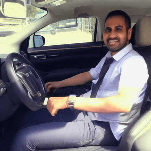 AI generated: Luxury arab uber driver