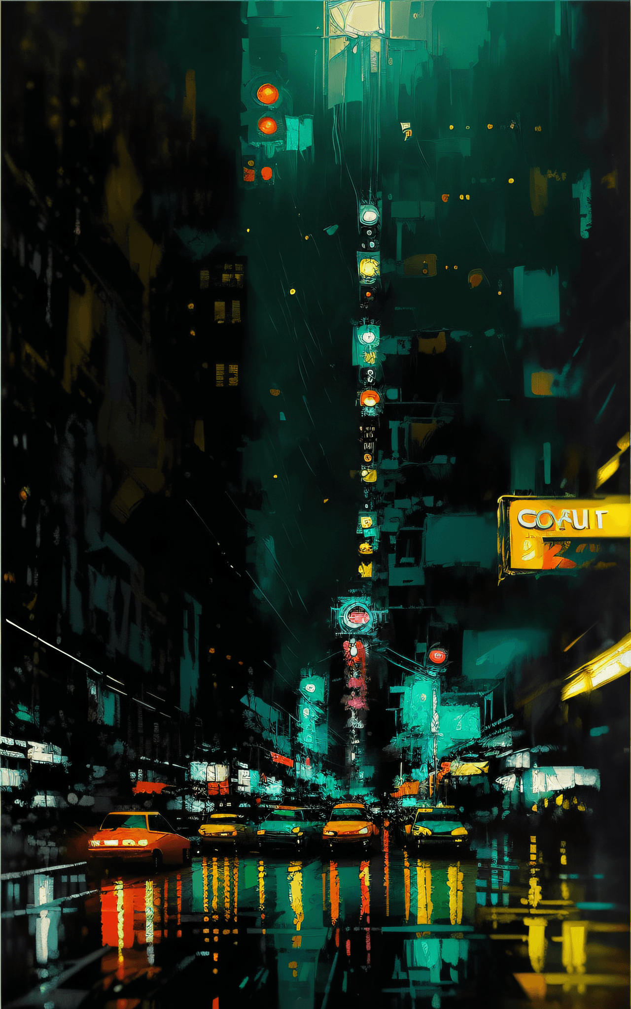 AI generated: (oil painting)+ portrait of a (1980s anime style)+++ ominous (gogurt futurism)+++ secret police agen...