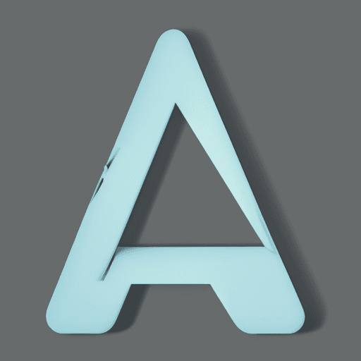 AI generated: letters "AF" in this style staying on reversed triangle