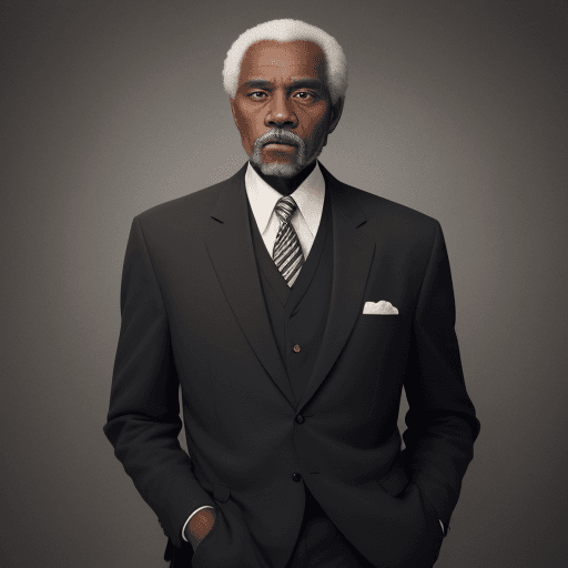 AI generated:  handsome old black man with attractive face standing