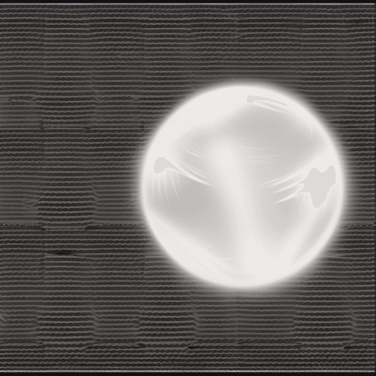AI generated: realistic white sun planet on black background