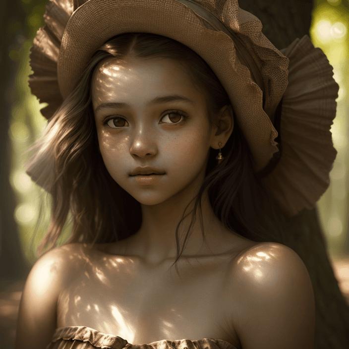 AI generated: GIRL- portrait - photo
daylight - tree -Rembrandt Light
Beautiful-shiny skin-Rembrandt Light-Shiny s...