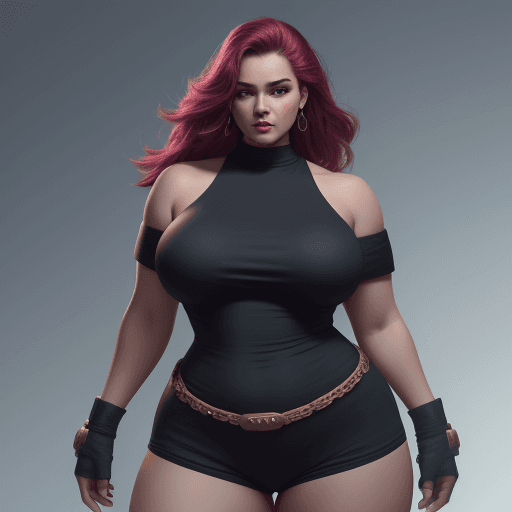 AI generated: digital art of a bold woman with bulky figure in 8k
