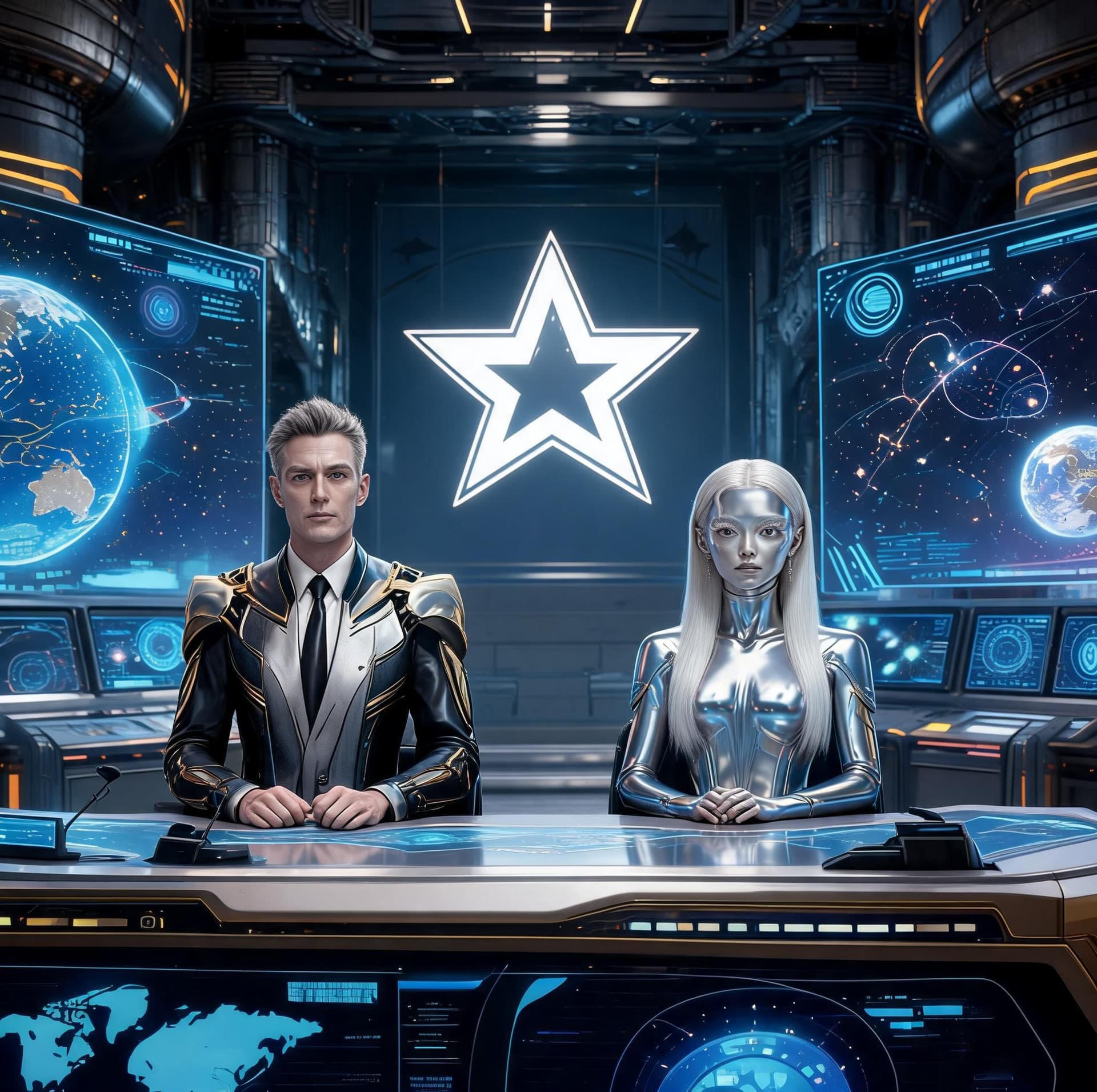AI generated: The primary broadcast center of Vault 88, the central communications hub of the

              Astra...