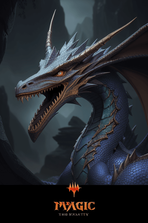 AI generated: magic the gathering card, dragon, beautiful fantasy, fair skin, highly detailed, 8k, perfect face or...