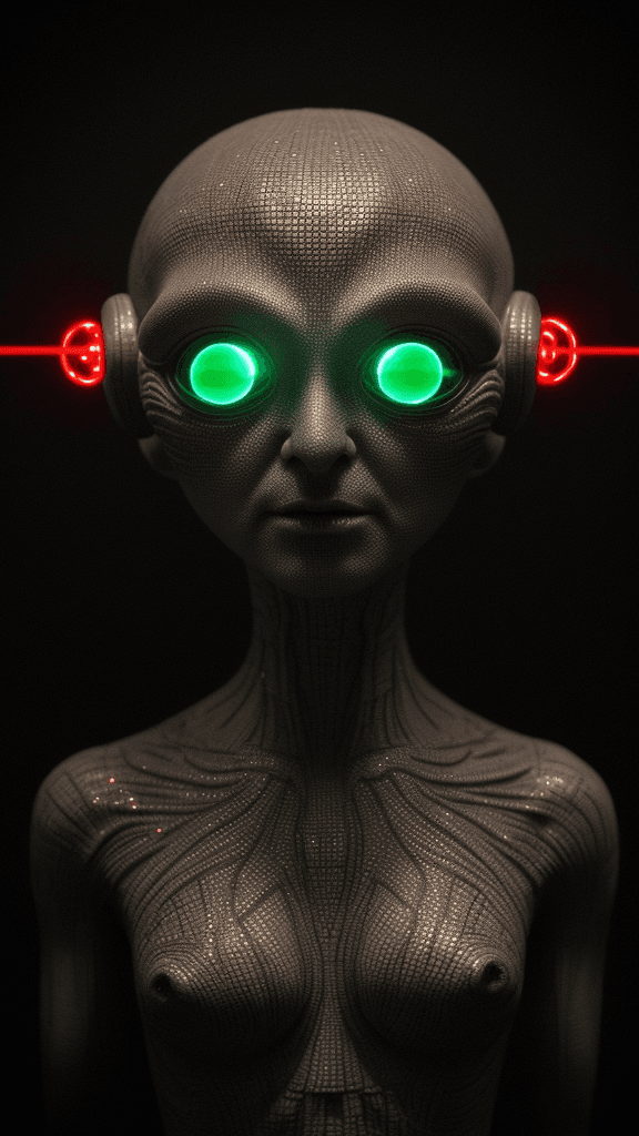 AI generated: 4d 8k 16k laser art rfktrstyle 8k 16k alien being masterpiece,horror
