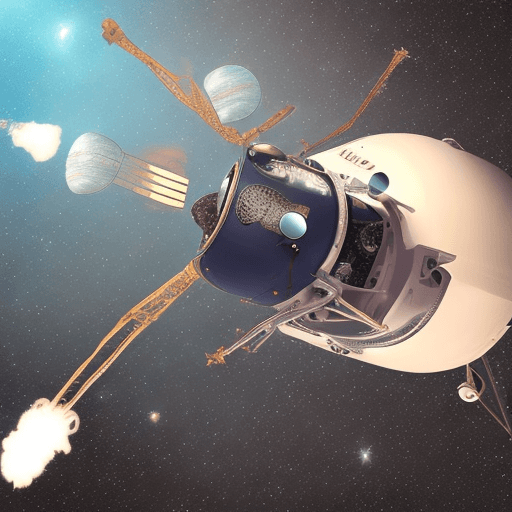 AI generated: Space travel on a shrimp