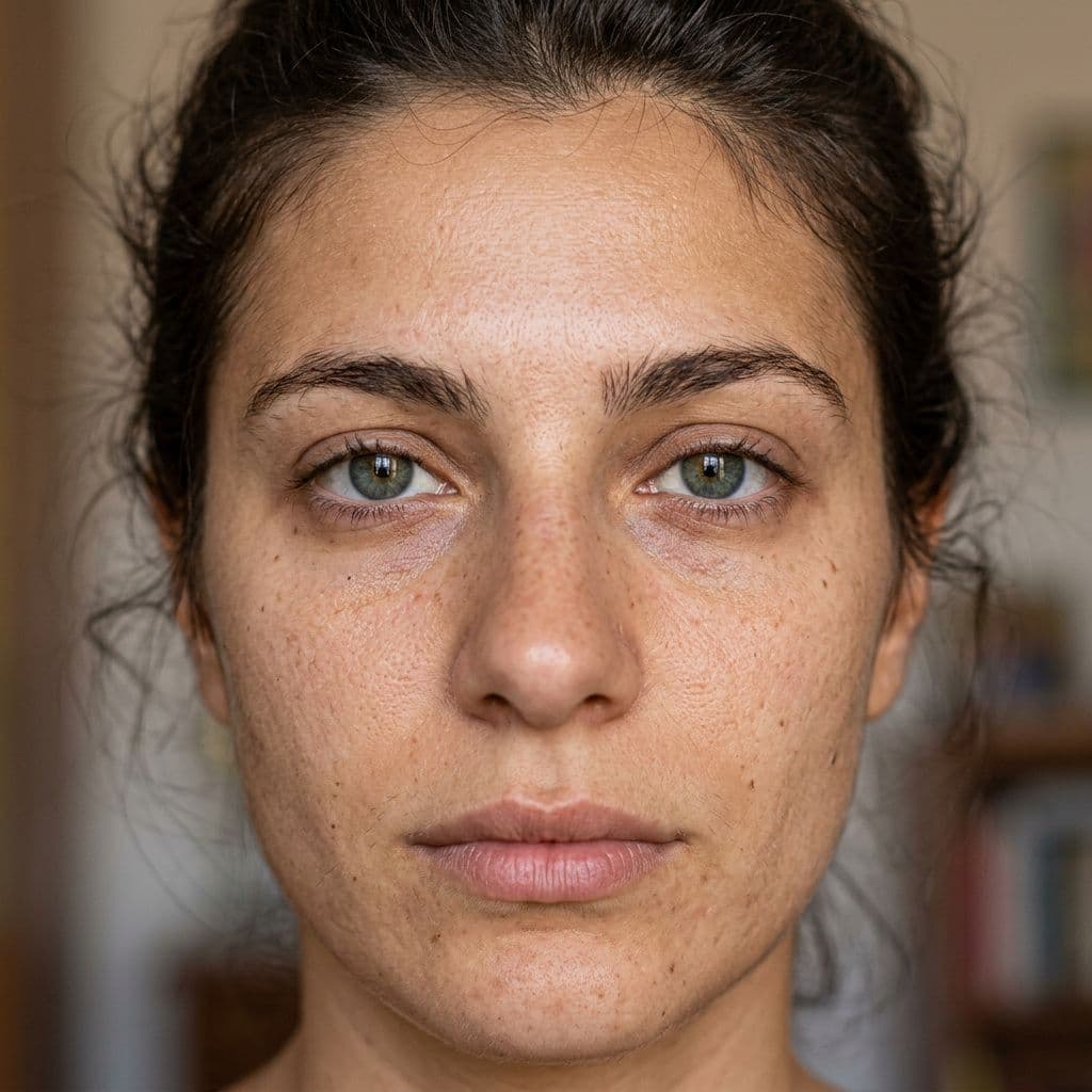 AI generated: Create an extreme close-up,ultra-photorealistic portrait of a real 22-year-old woman with Southern E...