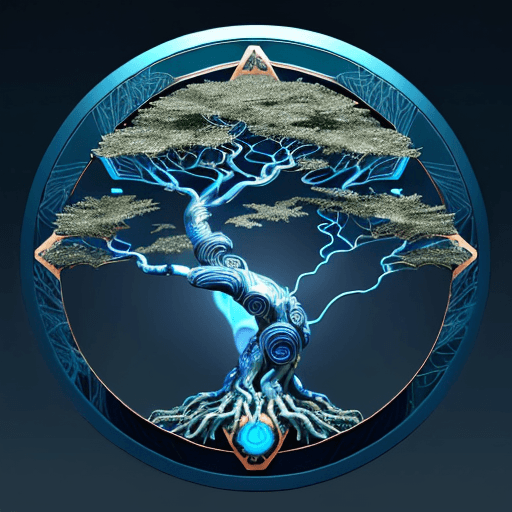 AI generated: "Create a 3D **circular emblem** featuring a ‘Tree of Wisdom’ where the **trunk and branches resembl...