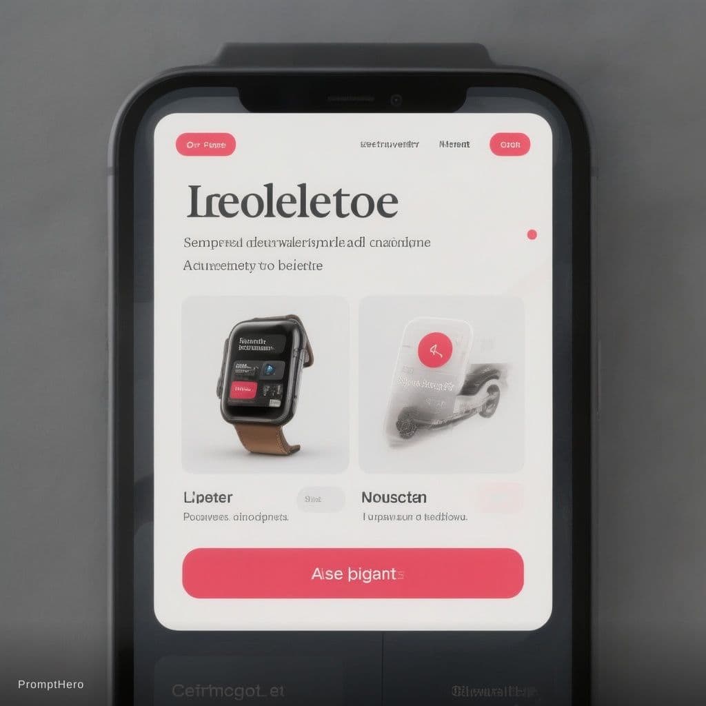 AI generated: watch sales website, ui, ux, front page, e-commercer