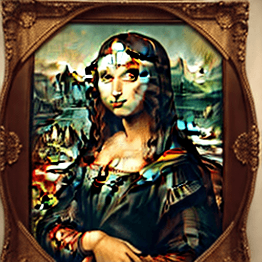 AI generated: a painting of a Mona Lisa , with RED TEXT graffiti on it (SAUDI AREBIA), graffiti art by Banksy, fea...