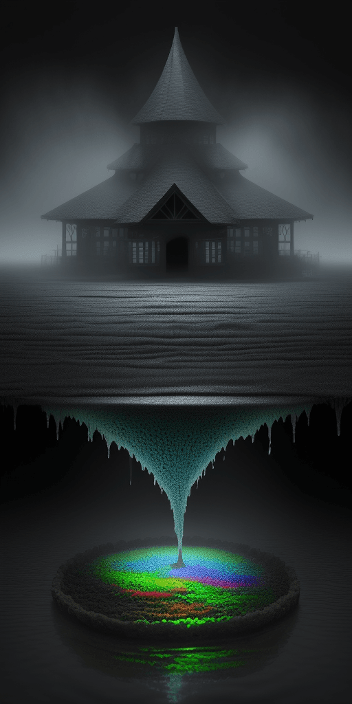 AI generated: (16k water cut 4d art rfktrstyle Half a pound of tuppenny rice), (Psychedelic), Ominous Fog, Ultra R...