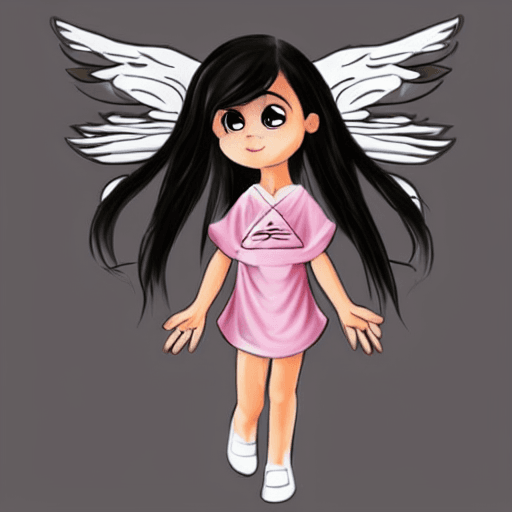 AI generated: FULL BODY,LOOK LIKE AN ANGEL,BEAUTIFUL GILR,CUTE,CARTOON,CHINESE STYLE