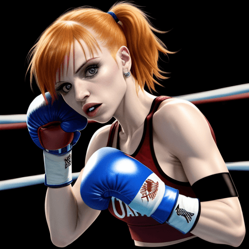 AI generated: Hayley Williams boxing
