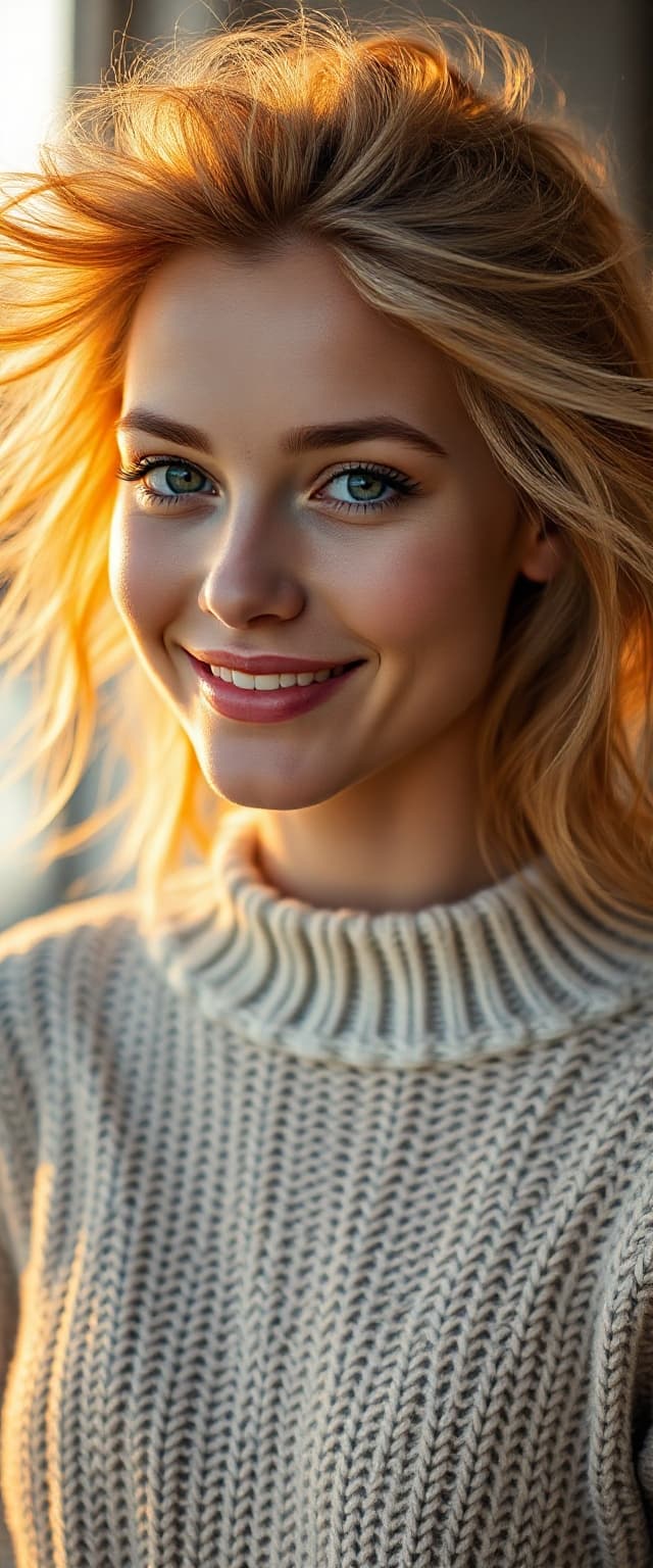 AI generated: "Professional cinematic portrait photograph, Sony A1 50.1MP, 260mm lens. Subject: slender supermodel...