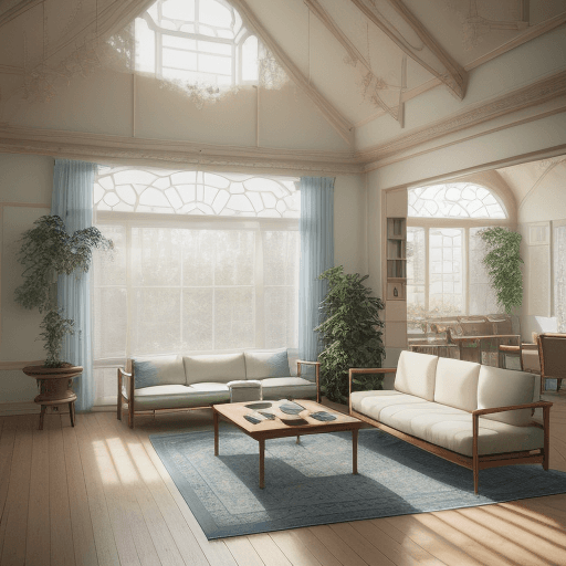 AI generated: distraction, High resolution photography, interior design, dreamy sunken living room conversation pi...