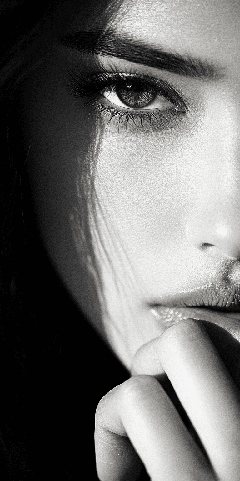 AI generated: Silhouette of a woman's face seen from the side --chaos 75 --ar 1:2 --profile rsy6uq9 --stylize 750