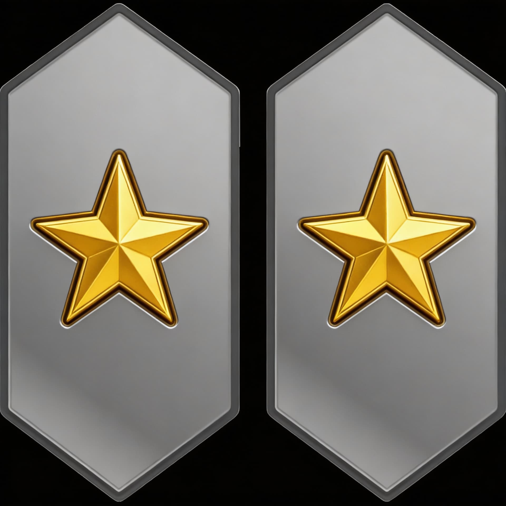 AI generated: Create a Sci-Fi uniform Rank patch. Use the Reference image 1 and create a two patches side by side....