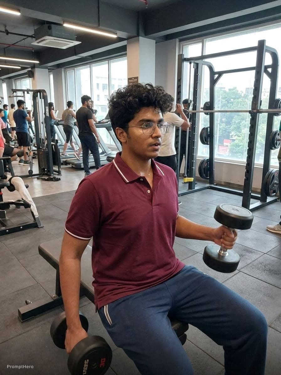 AI generated: a man at the gym working out