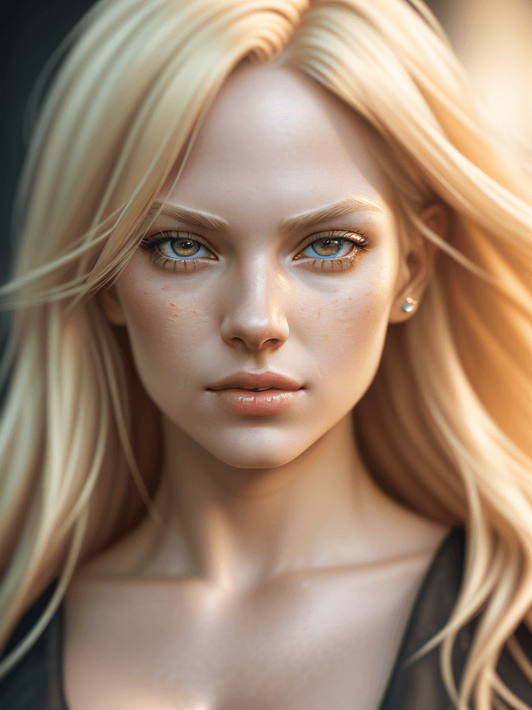 AI generated: hot blond hair girl, looking at viewer, portrait, photography, detailed skin, realistic, photo-reali...