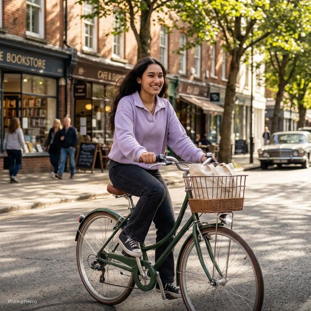 AI generated: Add me on the uploaded bike in the uploaded street