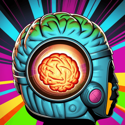 AI generated: retro brain blast