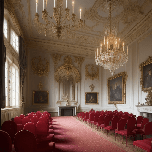 AI generated: High resolution photography. presentation du domaine de saint cloud. france royale