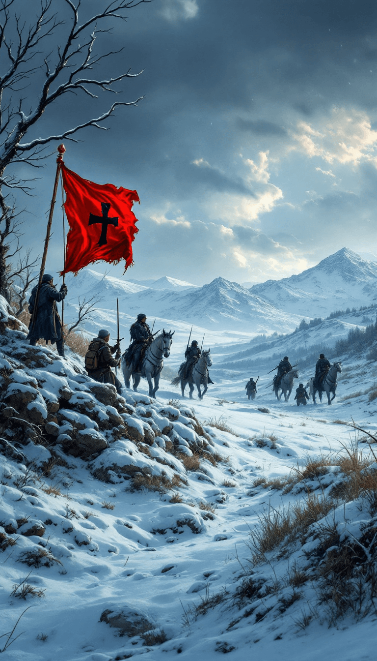 AI generated: a red flag of truce game of thrones, in the style of detailed hunting scenes, impressive panoramas, ...