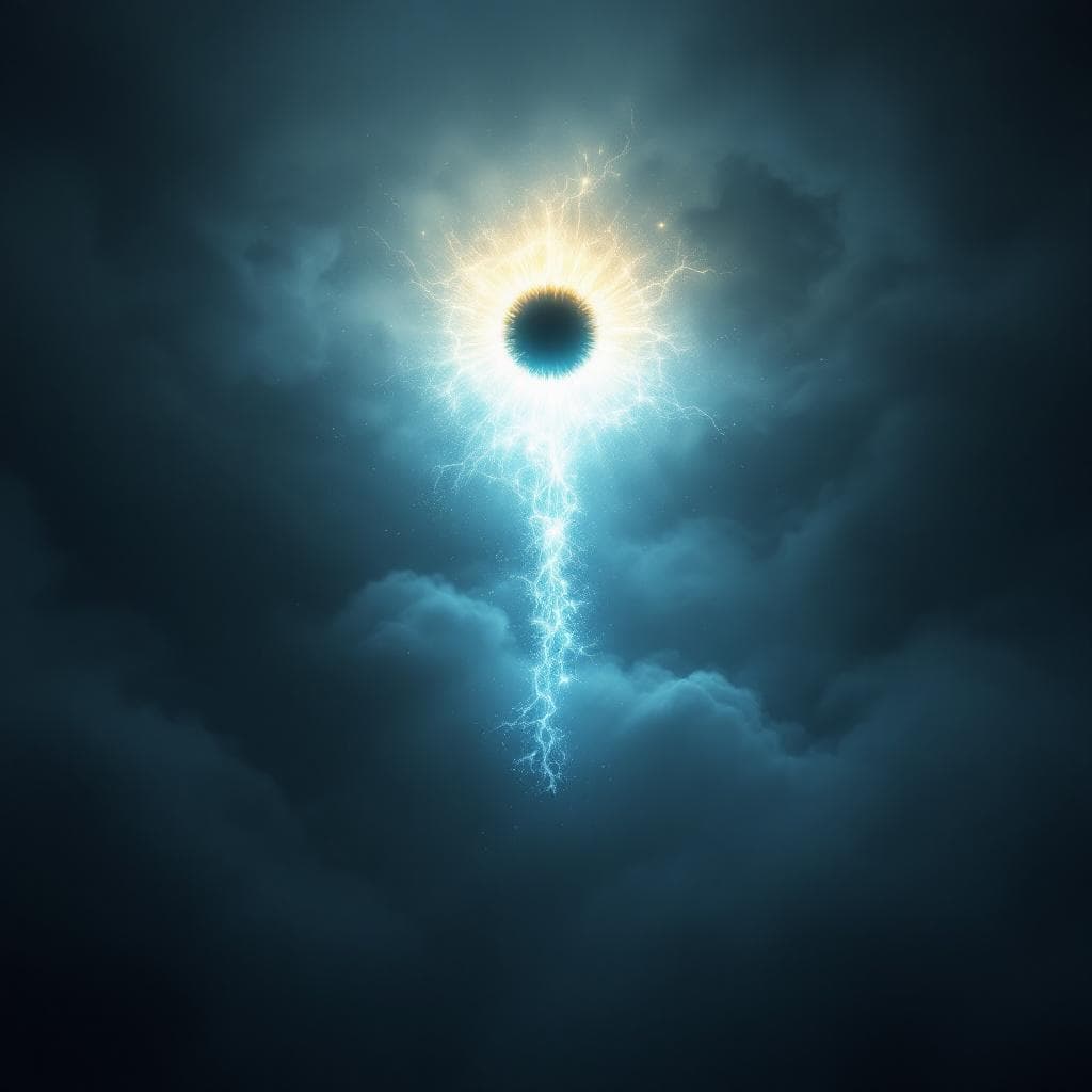 AI generated: Create a key made of Light and energy with a black hole at the hilt  - Light (The Radiance of Percep...