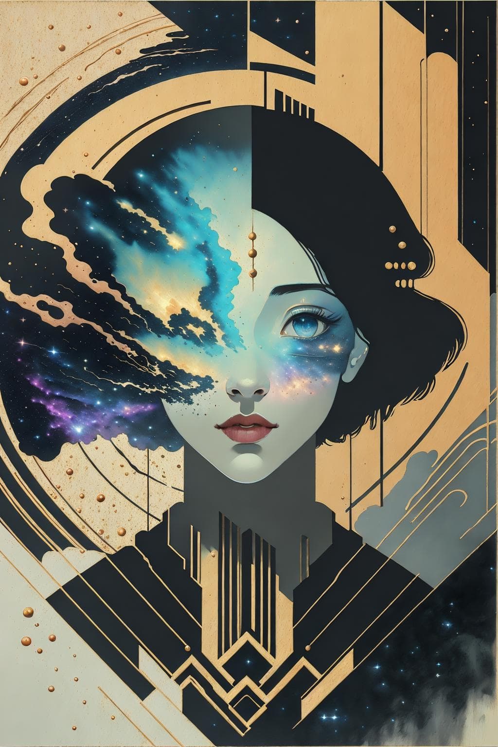 AI generated: (masterpiece, 4k ,ultra detailed,raw photo:1.2),illustration,
(portrait:1.2),
(simple background1....