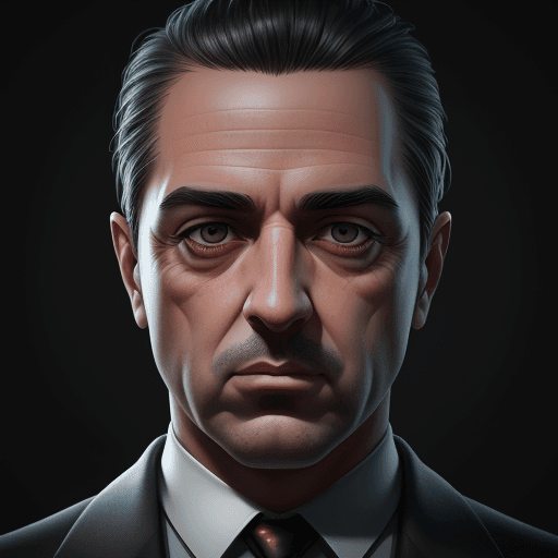 AI generated: Cartoon portrait. ,man , god father
 intricate artwork. Octane rendering, trending at art station, s...