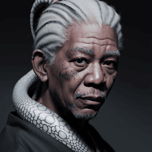 AI generated: Orochimaru with morgan freeman's face