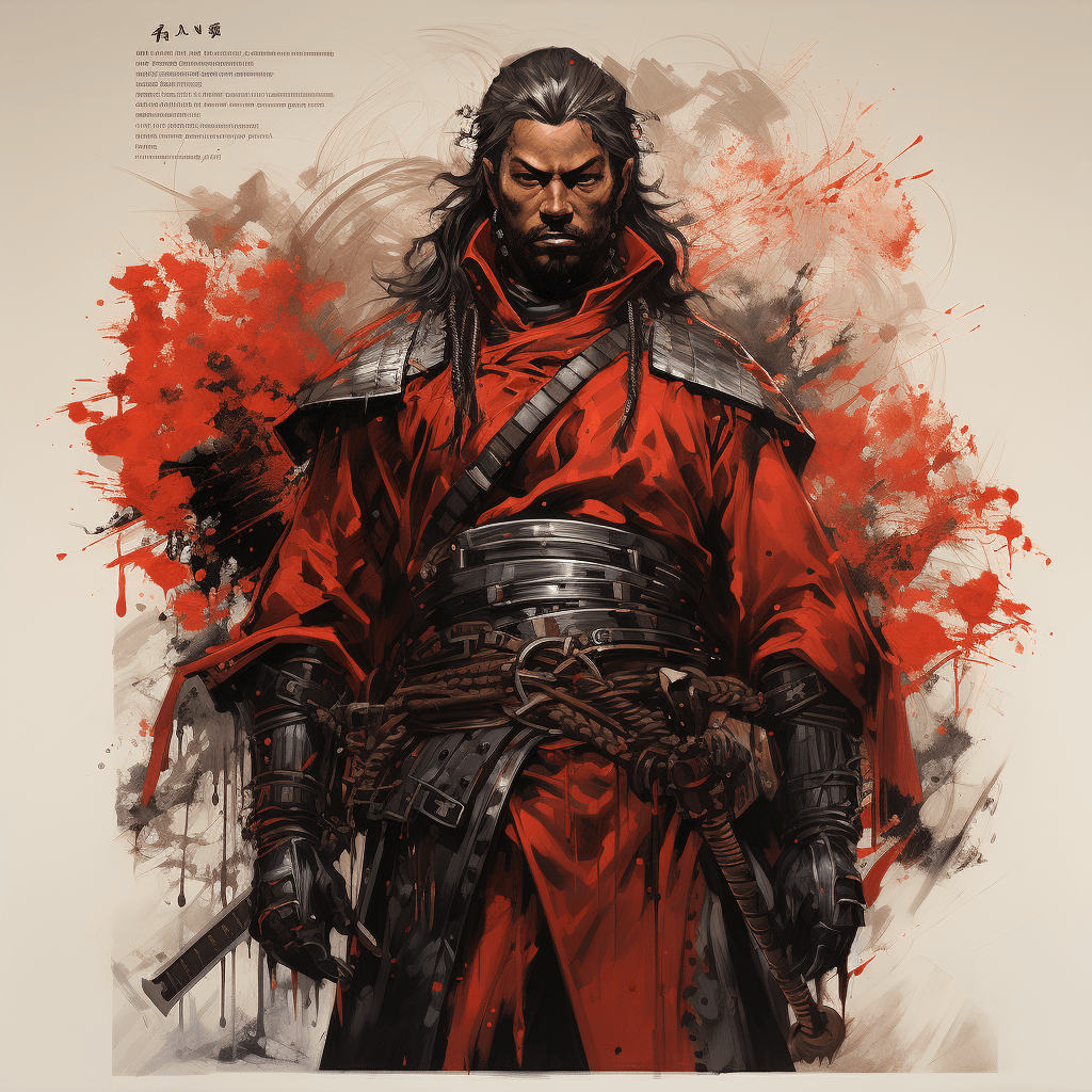 AI generated: A samurai, in the style of Takeshi Murata--q 2 --s 750 --v 5.2