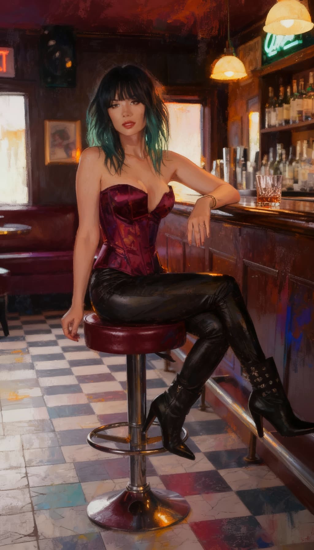 AI generated: Ilya Kuvshinov + Guweiz + Romantic sensibility, where Kuvshinov's semi-realistic anime rendering cre...