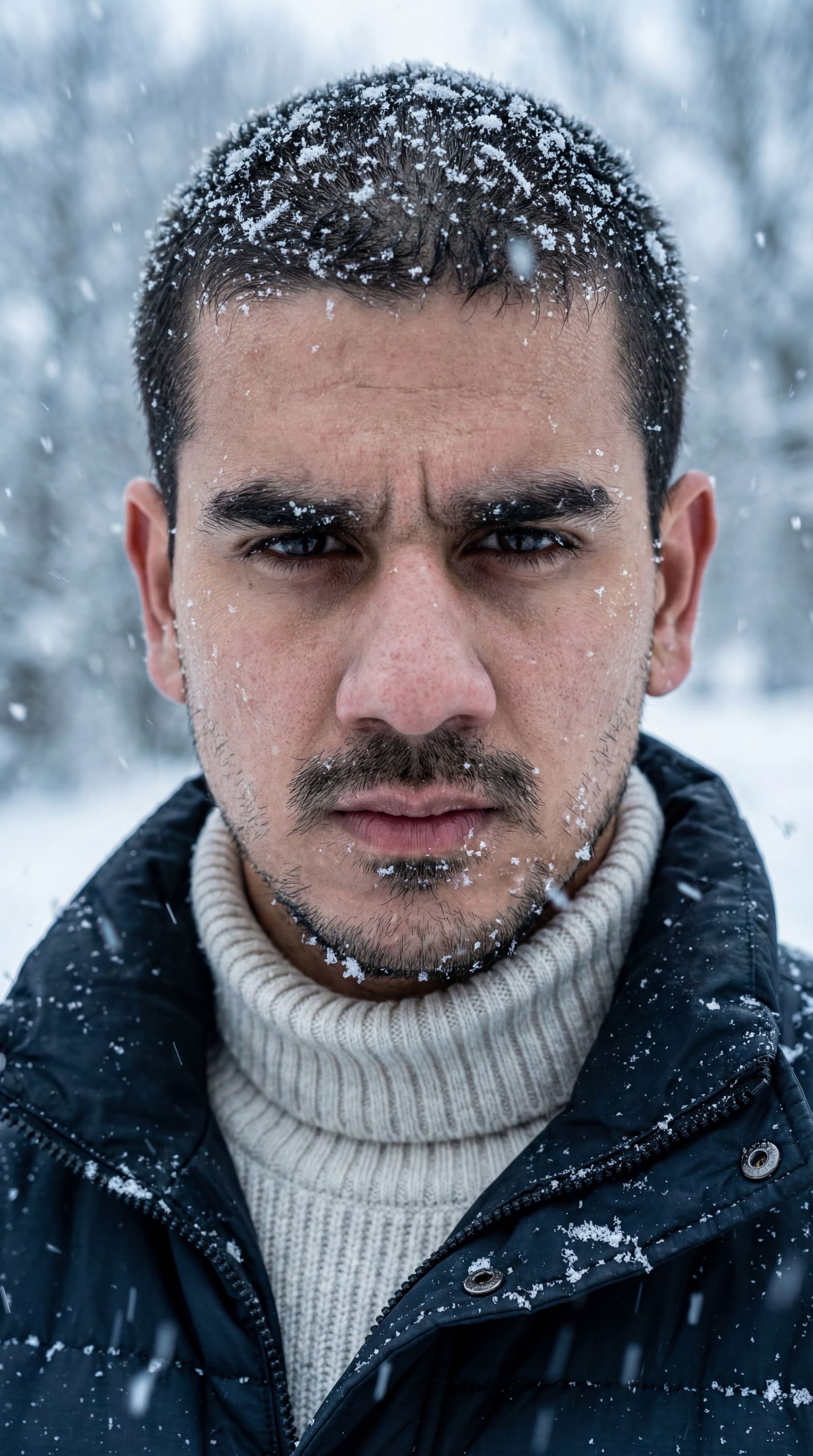 AI generated: Create a cinematic close-up portrait of a tough, determined man ( use face look from selected image)...