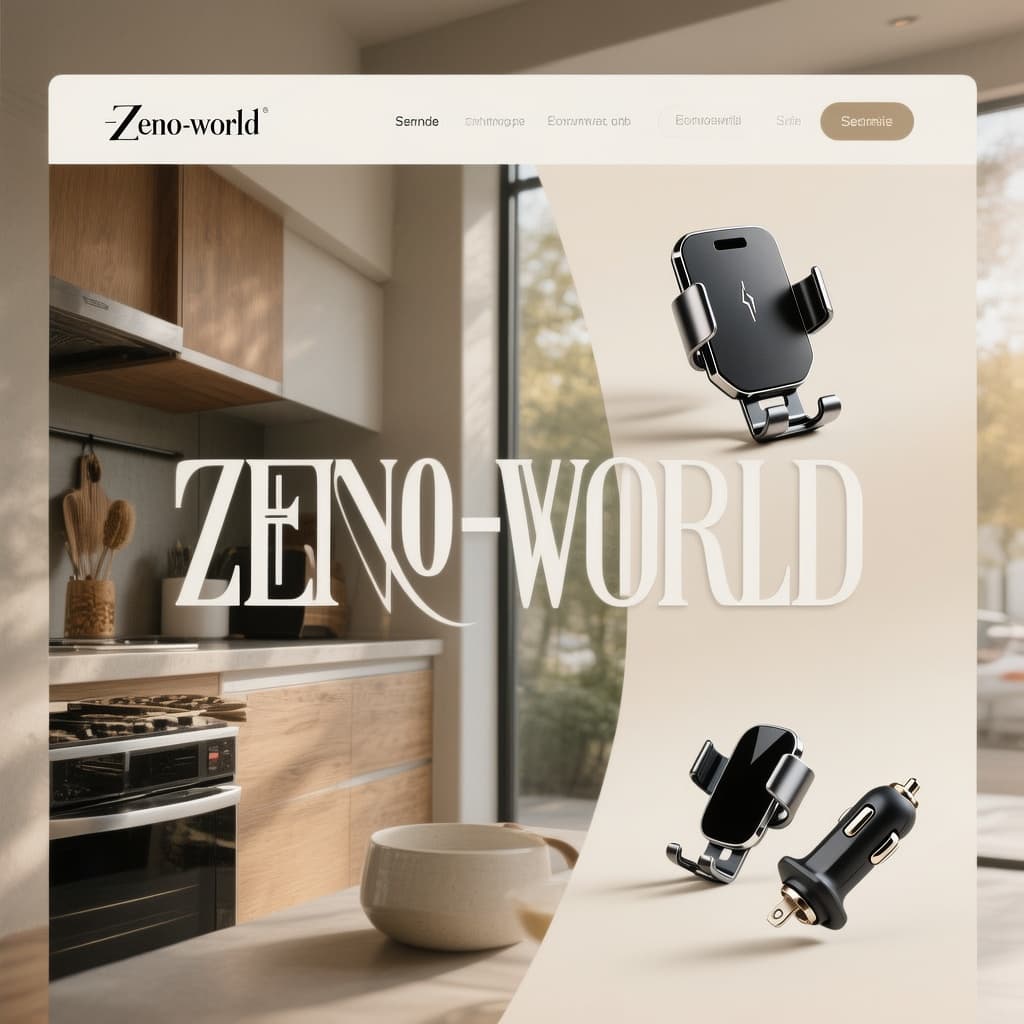 AI generated: "A clean, professional e-commerce website banner for 'Zeno-world'. The layout is a realistic minimal...