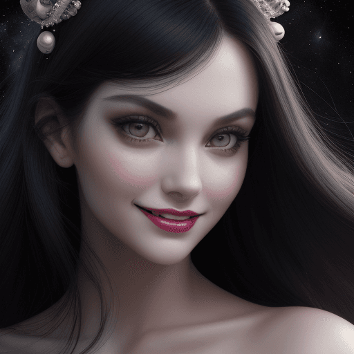 AI generated: beautiful girl, an evil grin on her face there is an atmosphere of horror and fear around, you can s...