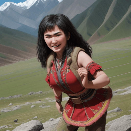 AI generated: brave karaoğlan from altai