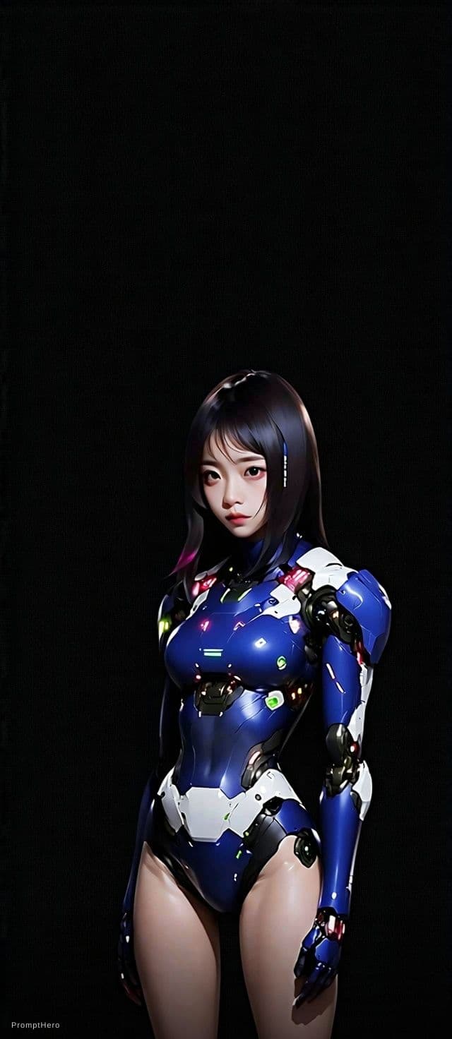 AI generated: Hyper realistic painting of a beautiful girl in an EVA plugsuit, hyper detailed, anime, by greg rutk...