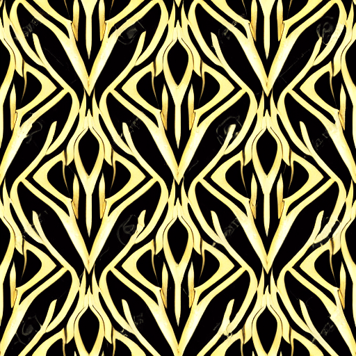 AI generated: art deco gold-black pattern 