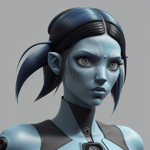AI generated: “Crea un avatar en 3D con un estilo futurista”.
“Personaje animado con texturas detalladas y cabell...