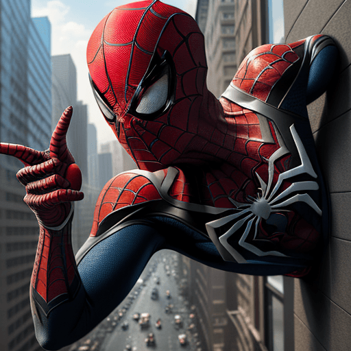 AI generated: Spider man in dynamics, highly detailed, packed with hidden details, style, high dynamic range, hype...