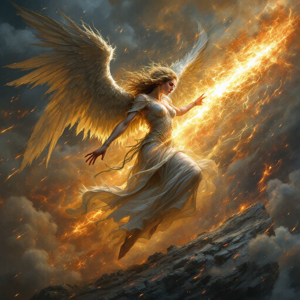AI generated: angel of rage
