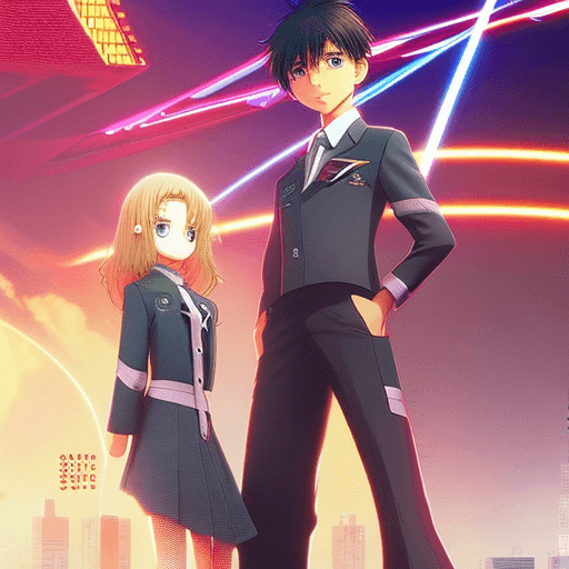 AI generated: {best quality}, two cool teens with their cool mature adult mentor of anime characters standing next...