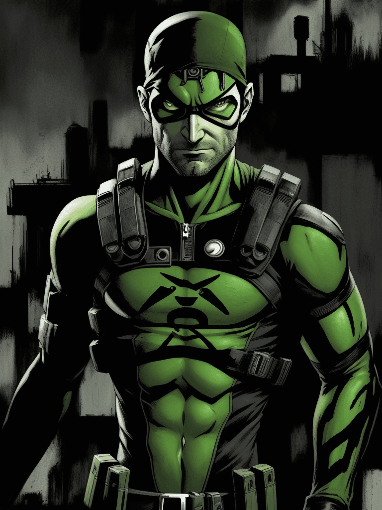 AI generated: sam fisher from the game splinter cell 
, in the style of comic book-style art, bold, manga-inspired...