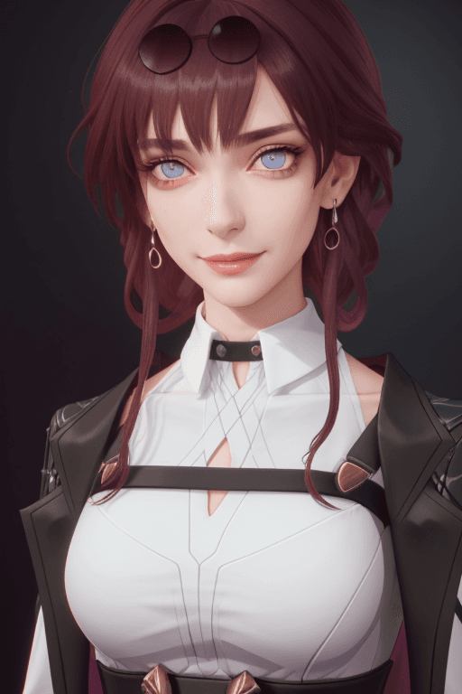 AI generated: <lora:StarRail_Kafka_AP_v4:1> kafka. (Slim body). Dynamic pose. Beautiful face, detailed face. a sli...