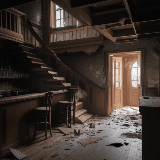 AI generated: The massive wooden floor creaks under your feet as you move
inside. You can see a lot of fragments o...