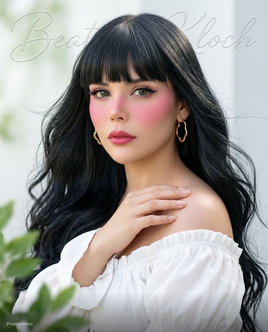 AI generated: High-end editorial beauty photography, ultra-realistic, close-up of face and shoulders, vertical 4:5...