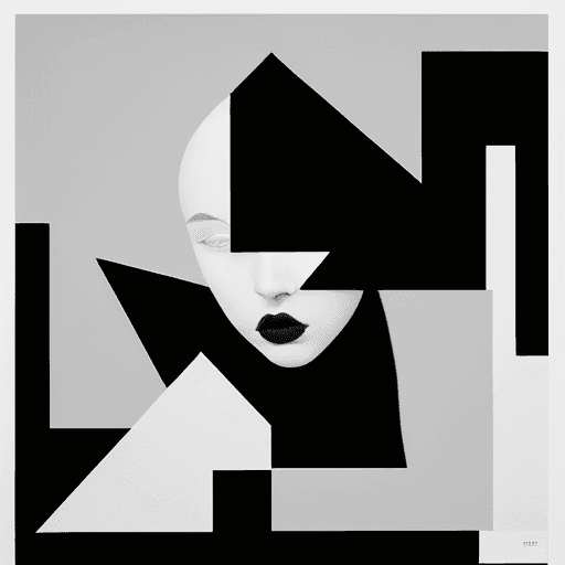 AI generated: trap music artwork for release. in the style of Irving Penn and Pablo Picasso, merging high-contrast...